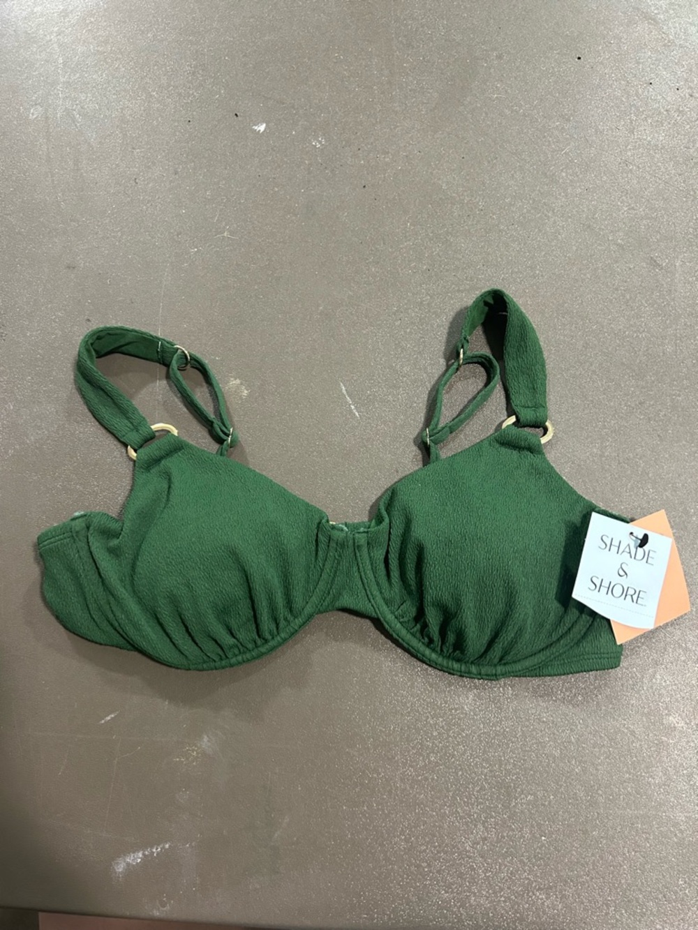 Shade & Shore Dark Green Underwire Bikini Top